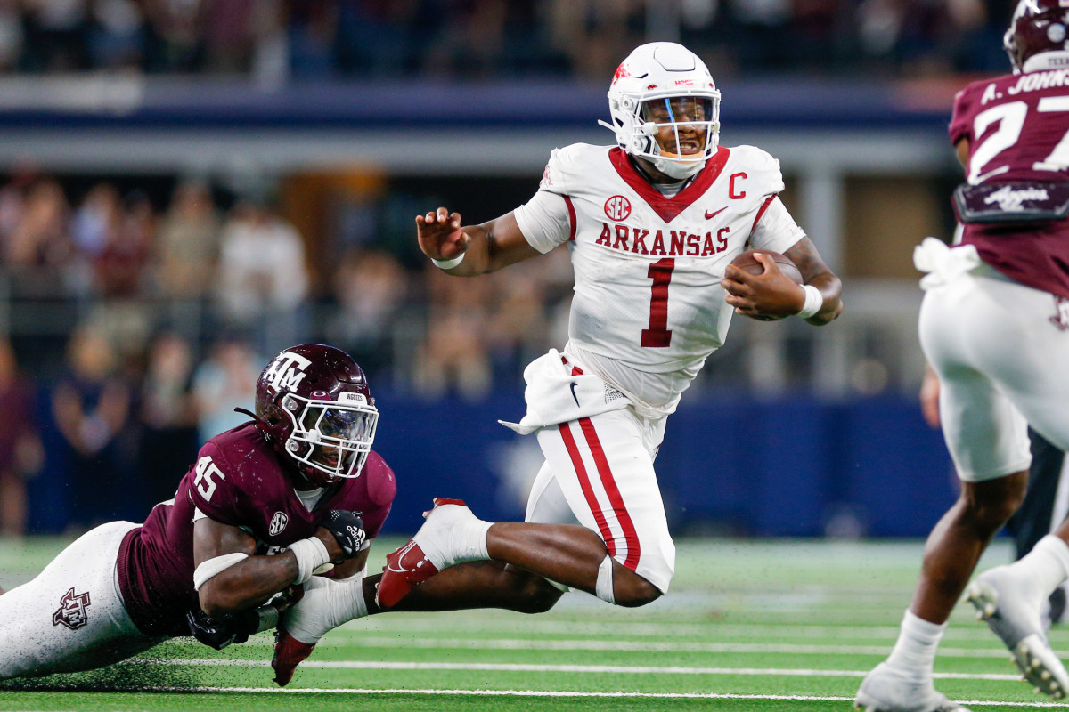 Texas A&M LB Edgerrin Cooper. (Photo by Andrew Dieb of USA Today Sports)